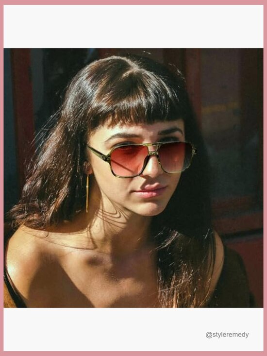 Retro Square Aviator Sunglasses Plastic Frame UV400 Protection main image 5